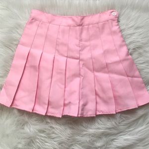 Pink Pleated Skirt